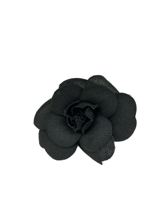Chanel Jewelry - Chanel Corsage Camellia Cotton Black Brooch